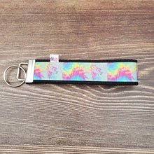 Load image into Gallery viewer, Wrist Keychain | Rainbow watercolour Tie Dye - My Other Child / Blooms n&#39; Rooms
