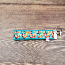 Load image into Gallery viewer, Wrist Keychain | Tie Dye Rainbow Swirls - My Other Child / Blooms n&#39; Rooms