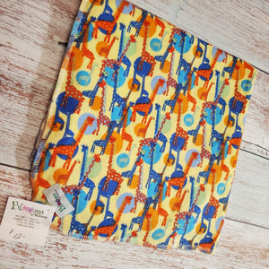 XL Flannel Receiving Blanket | Swaddle Blanket | Giraffes - My Other Child / Blooms n' Rooms
